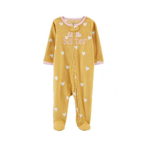 PIJAMA PIE MICROPOLAR DOBLE CIERRE HERMANA PEQUEÑA CARTERS 3M