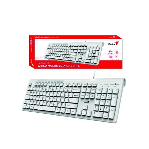 TECLADO GENIUS SLIMSTAR 230 BLANCO