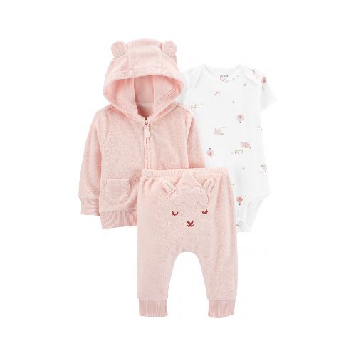 SET 3 PC PANTALON CAMPERA CON OREJITAS Y BODY MC CARTERS 12M