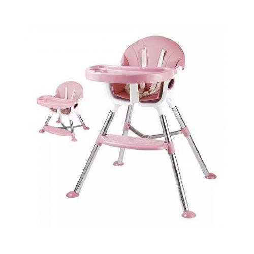 SILLA DE COMER PARA BEBE CON ALTURA REGULABLE ROSA