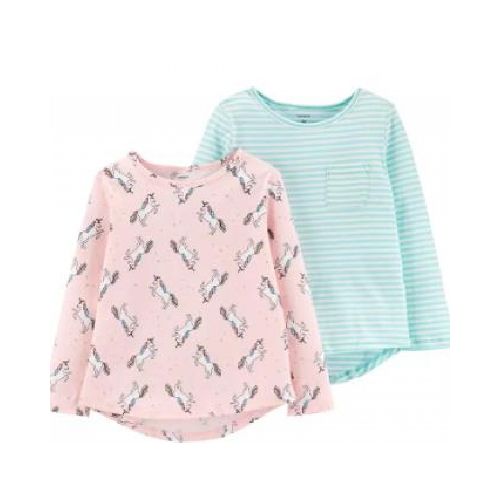 REMERAS CARTERS ALGODON PACK X2 DINO ROSA