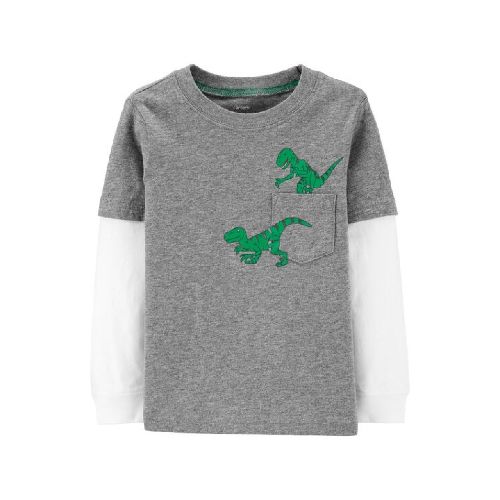 REMERA MANGA LARGA CARTERS DINO ALGODON