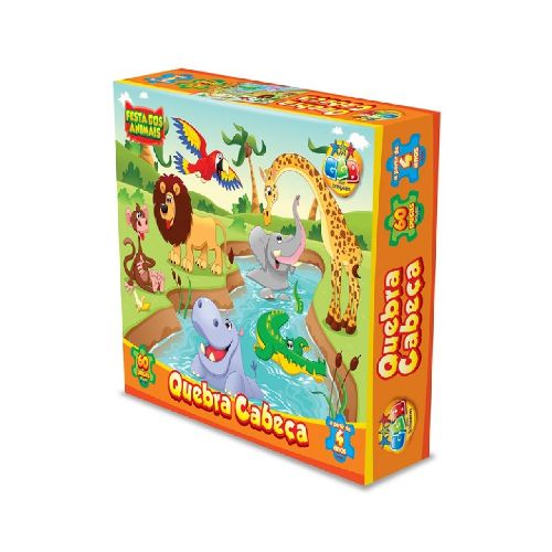 PUZZLE CARTON 60 PZAS ANIMALES GB 1009