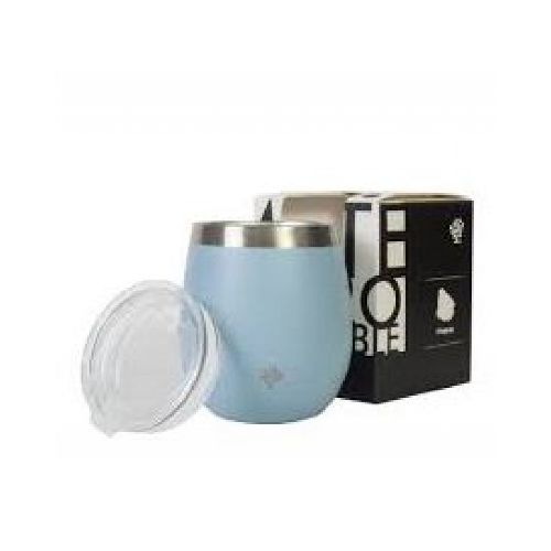 MATE ACERO INOX CON TAPA CELESTE TERRANO