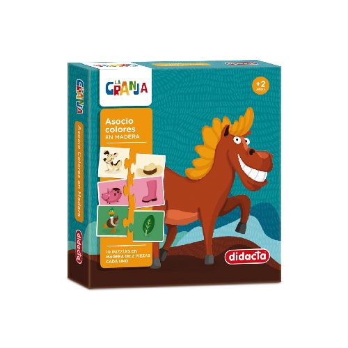 JUEGO DE MESA ASOCIO COLORES EN MADERA LA GRANJA