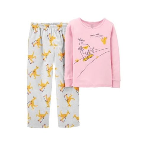 PIJAMA 2 PIEZAS CANGURO ALGODON Y MICROPOLAR NIÑA CARTERS 5T