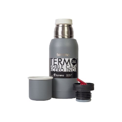 TERMO TERRANO 750ML DOBLE TAPON GRIS