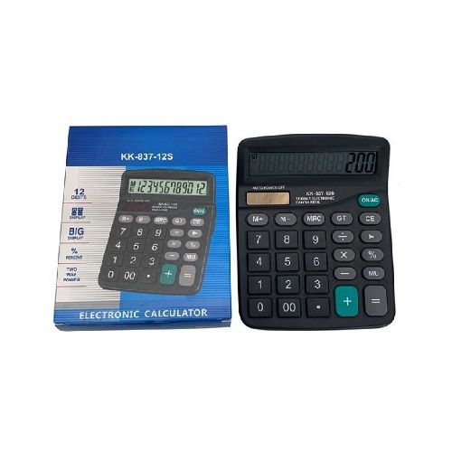 CALCULADORA MESA KK-837B SOLAR 1AA 7156