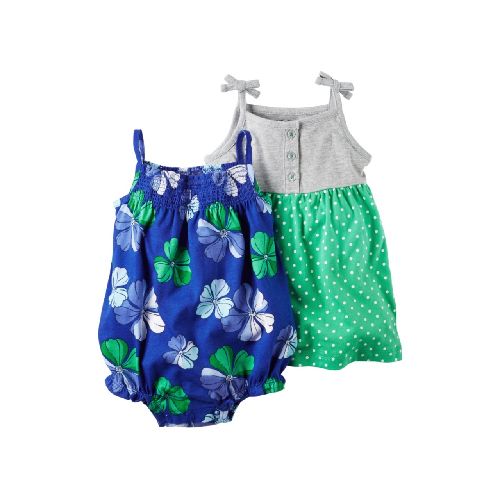 PACK VESTIDO Y BOMBACHUDO CARTERS 3M