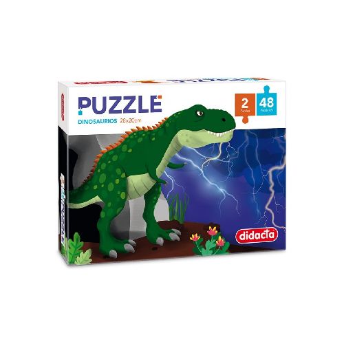 JUEGO DE MESA PUZZLE DINOSAURIO 2 X 48 DIDACTA