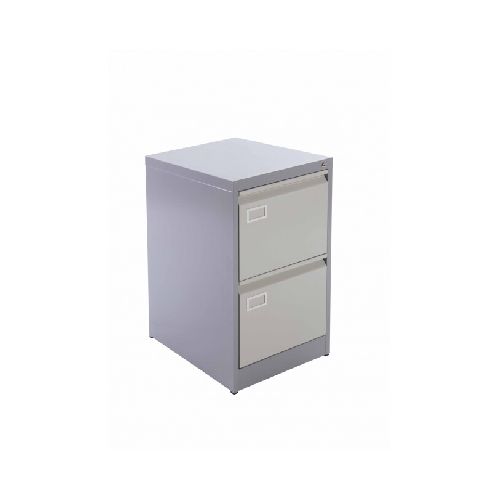 Fichero Metalico Archivador 2 Cajones Gris