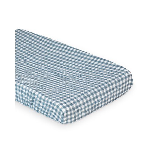 Cubre cambiador Muselina Navy Gingham Lulujo (81 x 43 cm) 