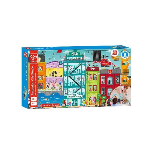 Puzzle animado de la ciudad Hape 