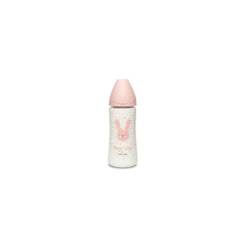 Biberón Pa 360Ml Fisio. +4M Flujo L Conejo Rosa Silicona Su 