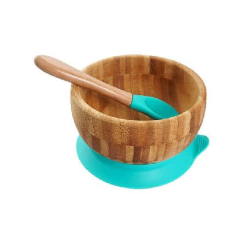 Bowls con cuchara de bamboo y silicona