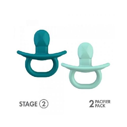 Set de 2 Chupetes Silicona Blue 2 etapas