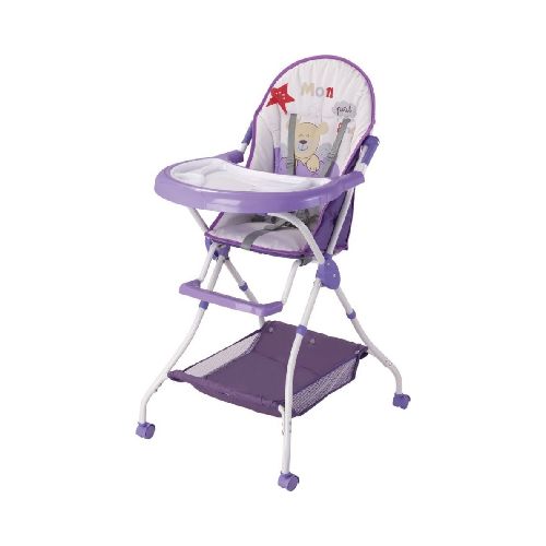 Silla Para Comer Bebe Plegable Con Rueditas Cande Kids