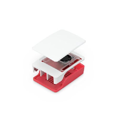 Gabinete Oficial Raspberry Pi 5 Rojo y Blanco