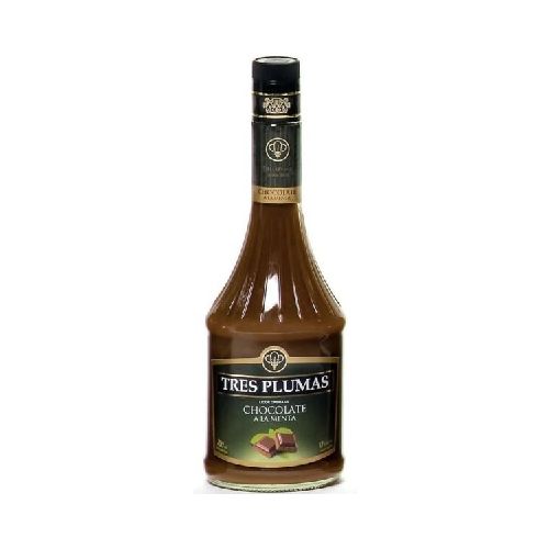 LICOR DE CHOCOLATE Y MENTA TRES PLUMAS 700 ML - Alvear