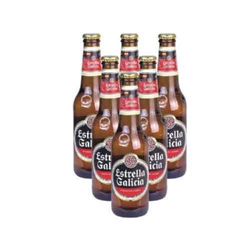 CERVEZA ESTRELLA DE GALICIA 355 ML X 6 - Alvear