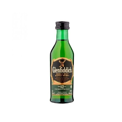 WHISKY GLENFIDDICH 12 AÑOS SINGLE MALT 50 ML - Alvear