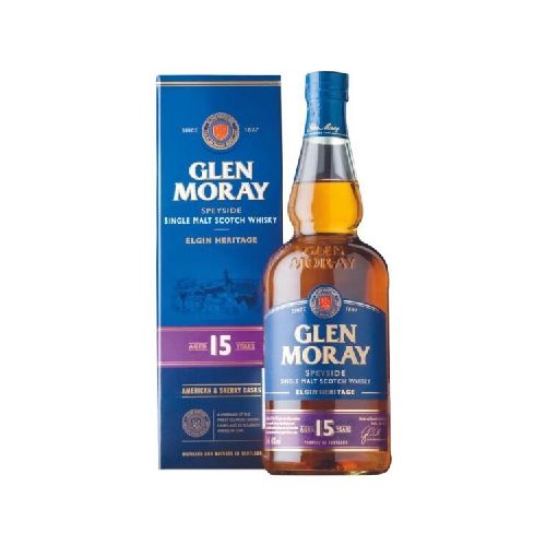 WHISKY GLEN MORAY 15 AÑOS SINGLE MALT 700 ML - Alvear