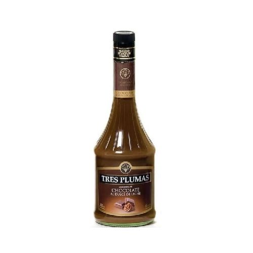 LICOR DE CHOCOLATE Y DULCE DE LECHE TRES PLUMAS 700 ML - Alvear