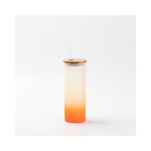 Vaso esmerilado sublimable 500ml Naranja