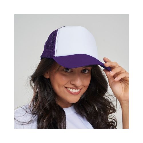 Gorro 5013 Mesh violeta/blanco