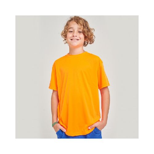 Camiseta Dry Niño Naranja Fluo