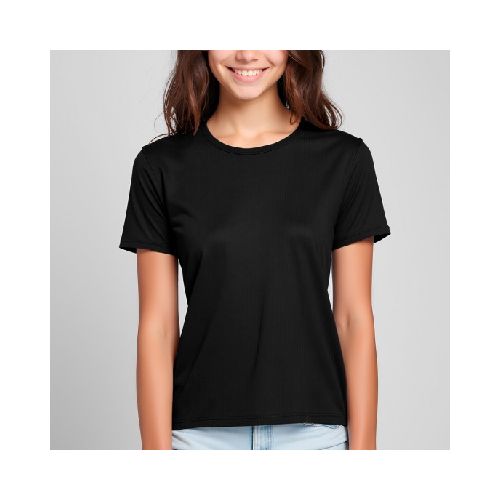 Camiseta dama rib negro