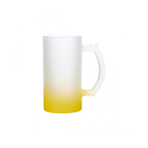 Jarra Cervecera 16oz Esmerilada Neon Amarillo