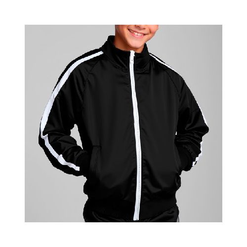 Campera deportiva niño negro/blanco