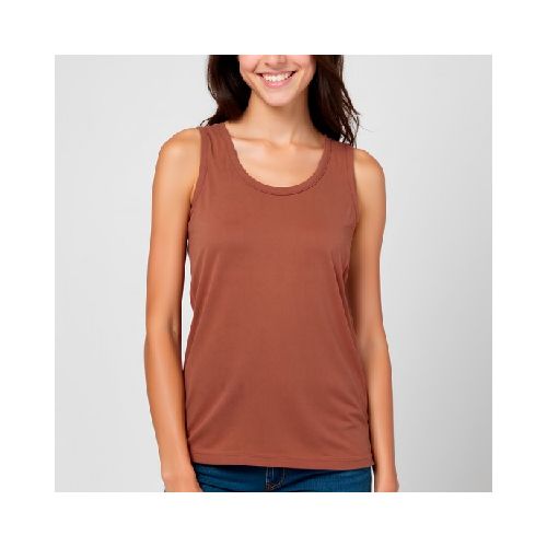 Musculosa dama rib terracota