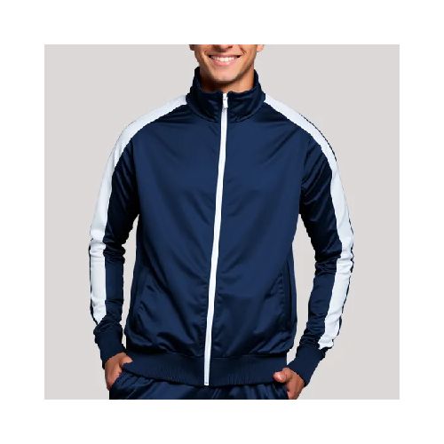 Campera deportiva azul/blanco