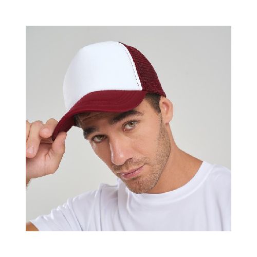 Gorro 5013 Mesh bordeaux/blanco