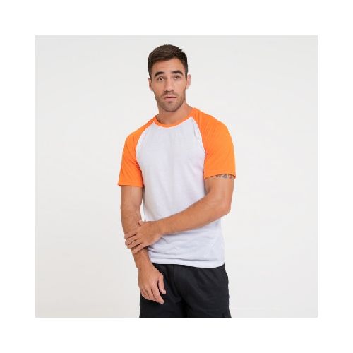 Camiseta Subliprint blanco/naranja