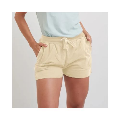 Short dama French Terry Beige