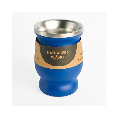 Mate Acero Clasico 240 ml Azul