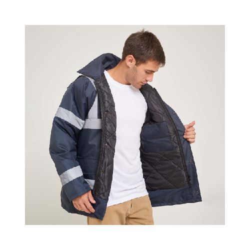 Campera Parka con Reflectivo Azul