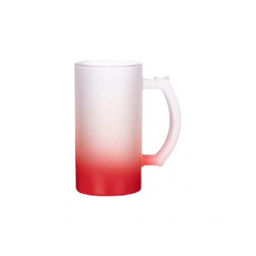 Jarra Cervecera 16oz Esmerilada Neon Rojo