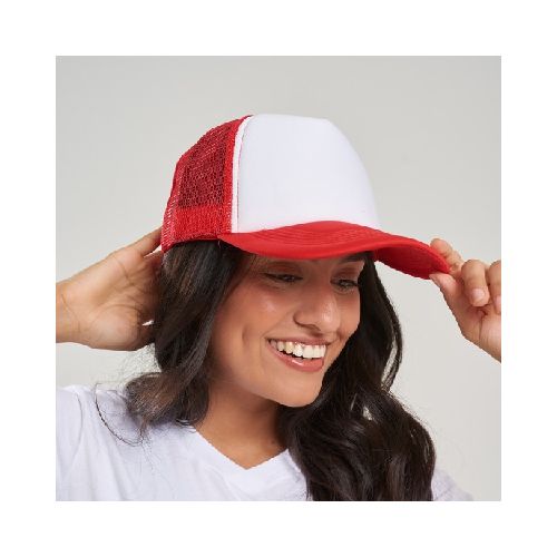 Gorro 5013 Trucker Rojo/Blanco