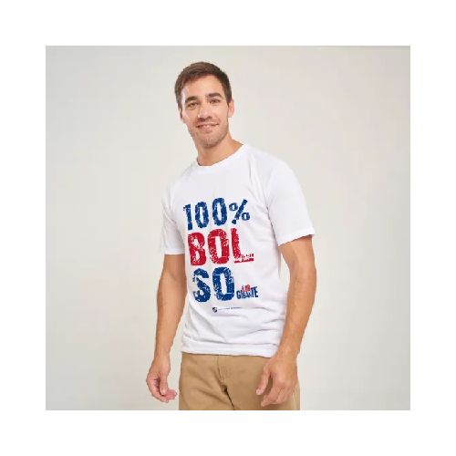 Camiseta Nacional 100% Bolso Blanca