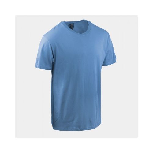 Camiseta slim algodon azul piedra