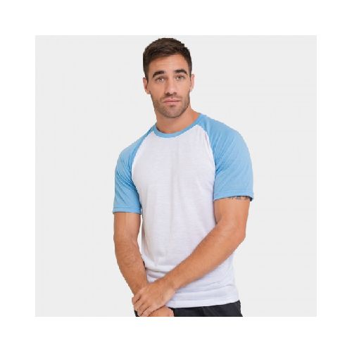 Camiseta Subliprint blanco/celeste