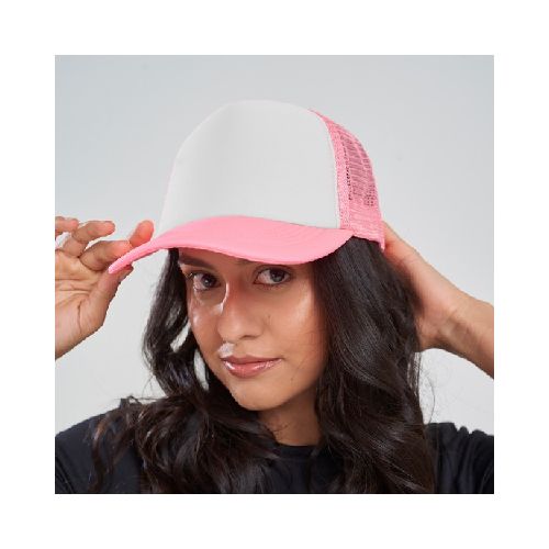 Gorro 5013 Mesh rosado/blanco