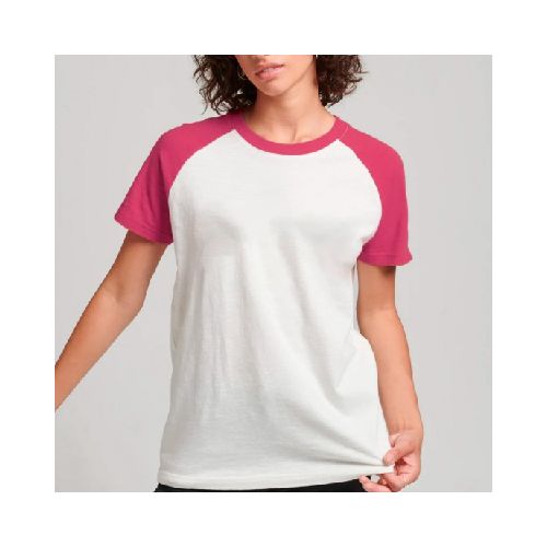 Camiseta Dama Subliprint blanco/fucsia