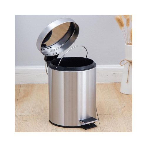 Tacho cesto de basura acero inoxidable 12L con tapa - plateado — Buho Store