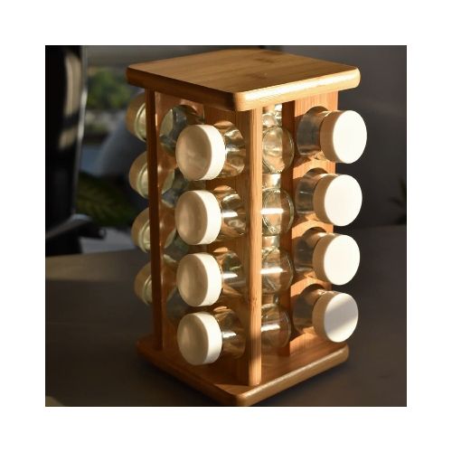 Rack Especiero Giratorio Bambú | Mantené tu Cocina Ordenada — Buho Store