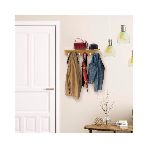 Estante perchero de pared bambú — Buho Store